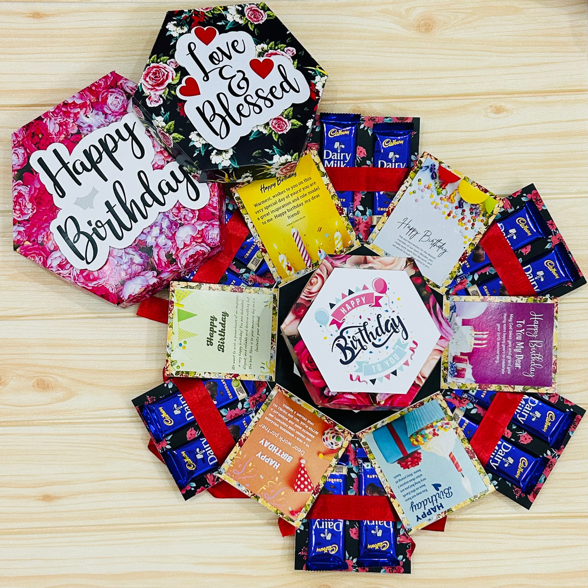 Personalized Chocolate Explosion Gift Box | 30 Chocolates | Birthday & Anniversary Gift