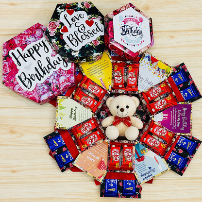 Personalized Chocolate Explosion Gift Box | 30 Chocolates | Birthday & Anniversary Gift