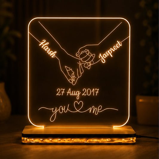 Customized Couple LED Light – Name & Date Romantic Gift for Couples