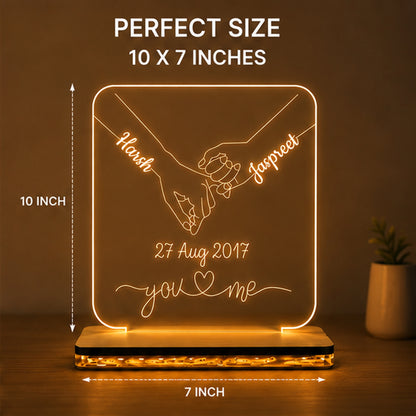 Customized Couple LED Light – Name & Date Romantic Gift for Couples
