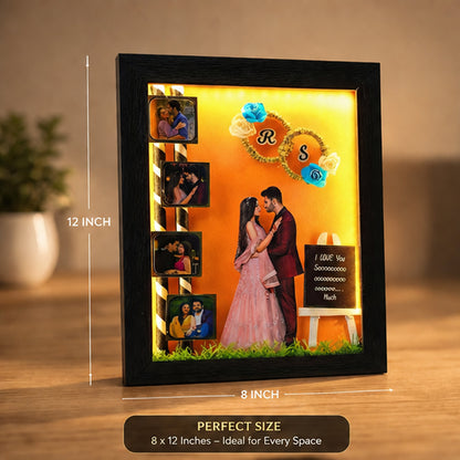 Personalized LED Couple Shadow Box Frame