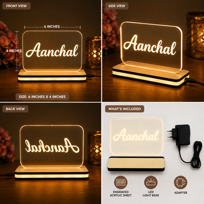Personalized Name LED Night Lamp | Custom Acrylic Light