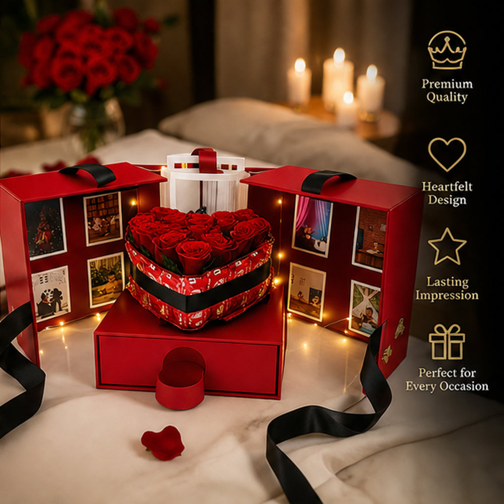 Anniversary Red Cake Box