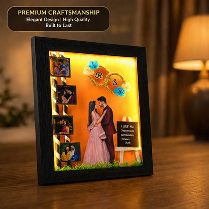 Personalized LED Couple Shadow Box Frame
