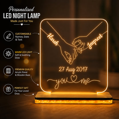 Customized Couple LED Light – Name & Date Romantic Gift for Couples