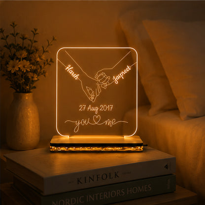 Customized Couple LED Light – Name & Date Romantic Gift for Couples