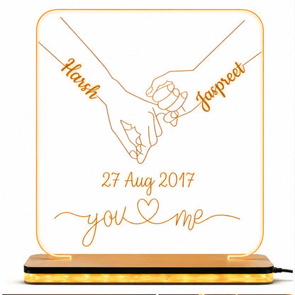 Customized Couple LED Light – Name & Date Romantic Gift for Couples